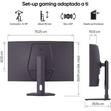 LG 32G600A-B UltraGear Monitor Gaming Curvo 32 pulgadas QHD 180Hz VA 1ms HDR10 Negro LG 32G600A-B UltraGear Monitor Gaming Curvo 32 pulgadas QHD 180Hz VA 1ms HDR10 Negro